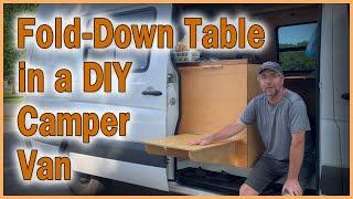 HOW TO MAKE A FOLD DOWN TABLE FOR A DIY CAMPER VAN - An easy-to-build, 1-afternoon project