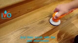 How to clean timber floors & stairs, with this stair scrubber