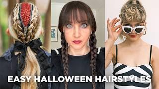 3 viral halloween hairstyles | wednesday, barbie, & zombie hair