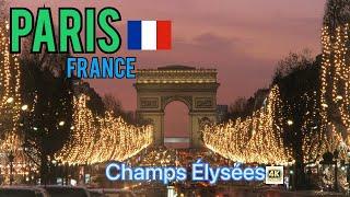 باريس شارع الشانزليزيه-Paris,France ,A Walking Tour in Champ Élysées