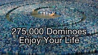 275,000 Dominoes - Enjoy Your Life (Guinness World Record - Most dominoes toppled in a spiral)