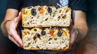 The MOST OPEN CRUMB SOURDOUGH FOCACCIA you’ll ever make