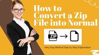 How to Convert ZIP File to Normal File on Windows 11 |how to extract zip  on your pc| Saira Tech Tip