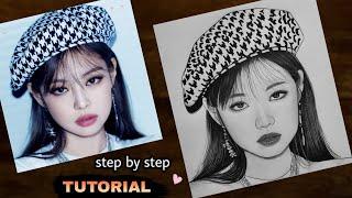 How to draw Blackpink Jennie  Drawing Tutorial - YouCanDraw