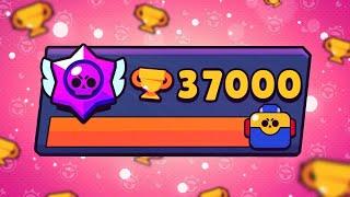 АФК ПУШ КУБКОВ В БРАВЛ СТАРС. ПОДНИМАЮ 37000 КУБКОВ В BRAWL STARS В ПРЯМОМ ЭФИРЕ