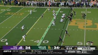 Baylor GUTSY fourth down call leads to game winning field goal vs TCU (and fans storm the field)