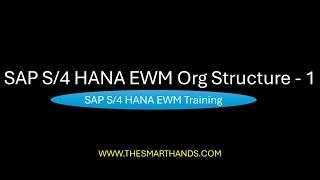 S/4 HANA EWM Org Structure -1 |  S4HANA EWM Training Videos