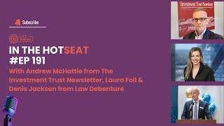 Andrew McHattie from Investment Trust Newsletter, Denis Jackson & Laura Foll from Law Debenture