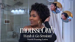 MOUSSE ONLY wash & go on 4A/4B Natural Short Curly Hair