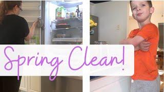 SPRING CLEANING Kitchen || Part 1 || Deep Clean Pantry, Freezer, and Fridge || Clean with Me