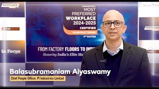 In conversation with Balasubramaniam Aiyaswamy, Chief People Officer, PI Industries Limited