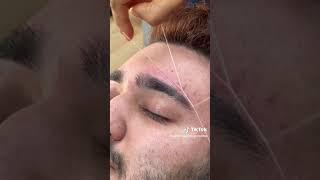 Behind-the-scenes transformation for men’s eyebrow threading