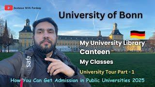 Bonn German Public University Tour Part -1 | My University Library, Classes & Canteen in Germany 