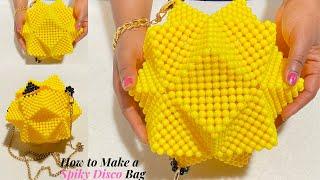 HOW TO MAKE A SPIKY DISCO BAG/HOW TO MAKE A BEADED BAG/SPIKY DISCO BAG TUTORIAL/DIY BEADBAG TUTORIAL