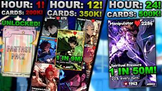 Spending 24 Hours Opening Fantasy Cards in Anime Card Battle... Here's What I Got!