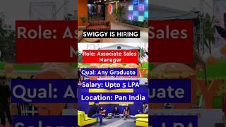 Swiggy Is Hiring Fresher! #swiggy #shorts