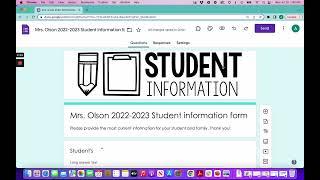 Collecting Student Information with a Google Form