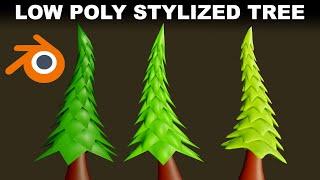 how to make stylized low poly tree in blender 2.90