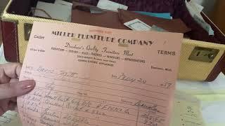 ASMR Subscriber Request - Looking at vintage household receipts from newlyweds in 1957 and 1958