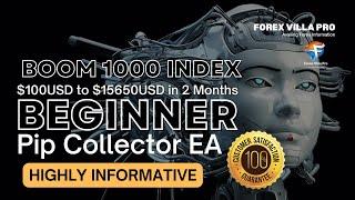 Boom 1000 Index Robot Performance | Deposit: 100USD | Profits: $15650USD | Period: 2 Months |