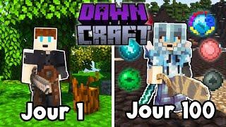 J'AI SURVECU 100 JOURS sur MINECRAFT RPG DAWNCRAFT...