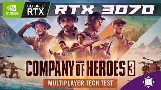 Company of Heroes 3 Tech Test BENCHMARK | RTX 3070 + Ryzen 5 3600X | Ultrawide 1080p