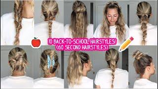 TEN 60 SECOND BACK TO SCHOOL HAIRSTYLES! Quick Hairstyles|Trendy Hairstyles| Short, Medium Long Hair