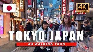  Tokyo, Japan Walking Tour in the Rain | Walk the Streets of Japan Day & Night | 4K HDR 60fps