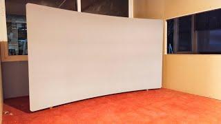 Build 120" Inches curved projector Screen for FHD 1080p | 4k Home theater setup | Borderless | DIY