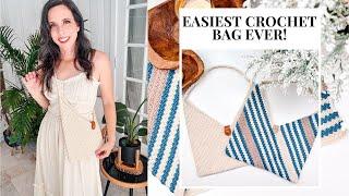 Easiest Crochet Bag Ever! Just a Rectangle Danbury Crochet Bag