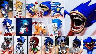Making Sonic Tapes (Shin Sonic) & All Sonic Sculptures Timelapse Compilation