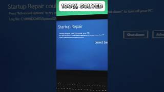 Fix Startup Repair Couldn't Repair Your PC 2025 #shorts