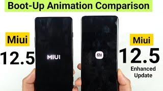 Miui 12.5 vs 12.5 Enhanced Update Bootup Animation Comparison 
