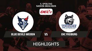 DEL2: Blue Devils Weiden vs. EHC Freiburg | Highlights - 5. Spieltag| SDTV Eishockey