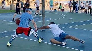 Professor vs Trash Talker 1v1 for $100.. EPIC beach court