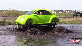 MONSTER VW BEETLE FLOATS THE POND!