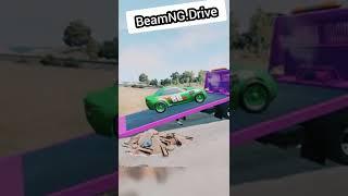 Cars vs Portal Trap With Slide Colors - Double Flatbed Long Trailer Truck Rescue Cars - BeamNG.Drive