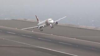 STORMY Winds 45Kts Extreme Landings Crazy Go Arounds || Madeira