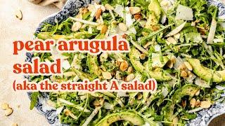 Beatrix's 'Straight A Salad' Copycat Recipe | Pear Arugula Salad