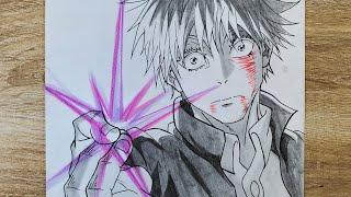 How to Draw Gojo satoru Hollow purple[ Easy pencil sketch ]