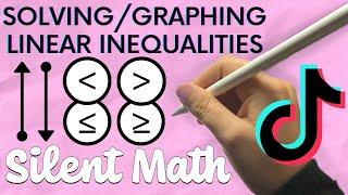 SOLVING & GRAPHING LINEAR INEQUALITIES | ALGEBRA 1 | SILENT MATH