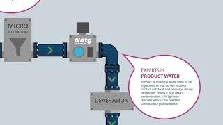 UV purification water treatment for Food and Beverage. ATG Evoqua disinfection.