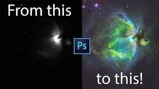 Astrophotography processing tutorial - Narrowband image processing in Photoshop