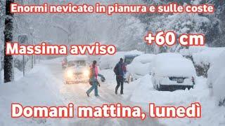 METEO ITALIA - FORTE BUFERA DI NEVE IN 13 PROVINCE! DOMANI GRANDI NEVICATE IN PIANURA E SULLE COSTE