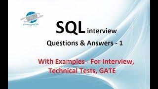 SQL Interview Questions & Answers - DBMS Inerview Questions & Answers - Oracel Interview Questions