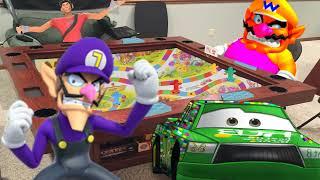 Wario dies punching a wall after losing a game of Candyland