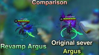 Comparison between Original sever Argus and Nerfed Revamp Argus | Advanced sever