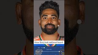 How Siraj look without beard  #mohammadsiraj #siraj #cricket #youtubeshorts