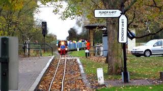 Leipzig: Bahngeschichte am Auensee: Die kleine Eisenbahn schnauft um den Auensee