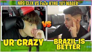 CLIX Challenged FaZe K1ng To 1v1 Wager & Gets EMBARRASSED After This... Clix Vs King (Fortnite)